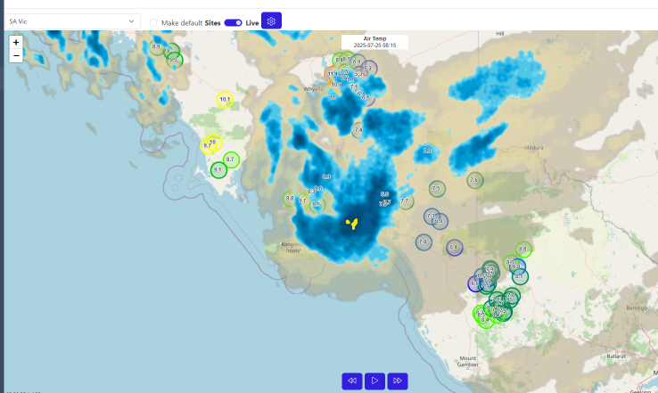 BushLinx public weather network map